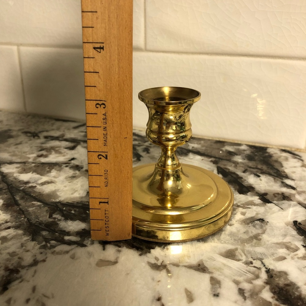 Baldwin Brass 3” Candlestick Candleholder - Ralph Lauren Style - Picture 2 of 6
